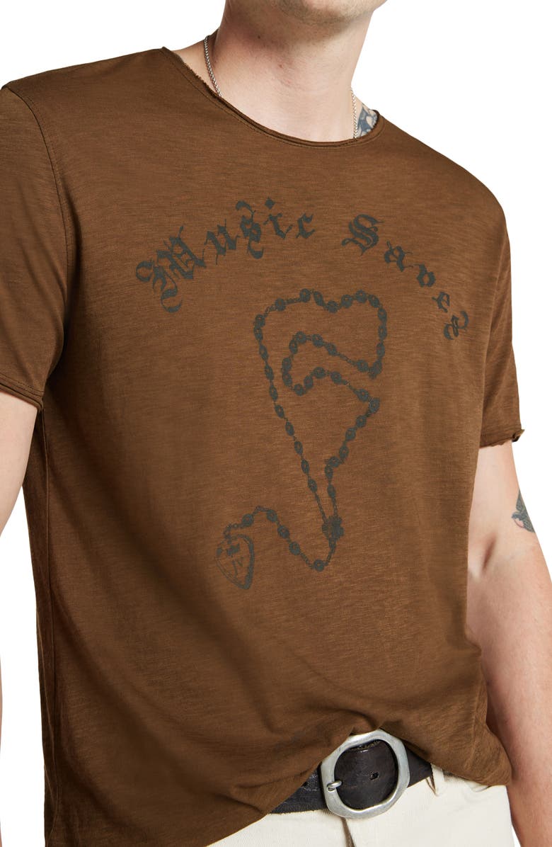 John Varvatos Raw Edge Music Saves Graphic T-Shirt, Alternate, color, 