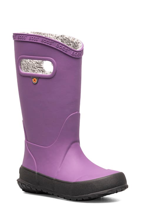 Plush Insulated Waterproof Rain Boot (Walker, Toddler, Little Kid & Big Kid)