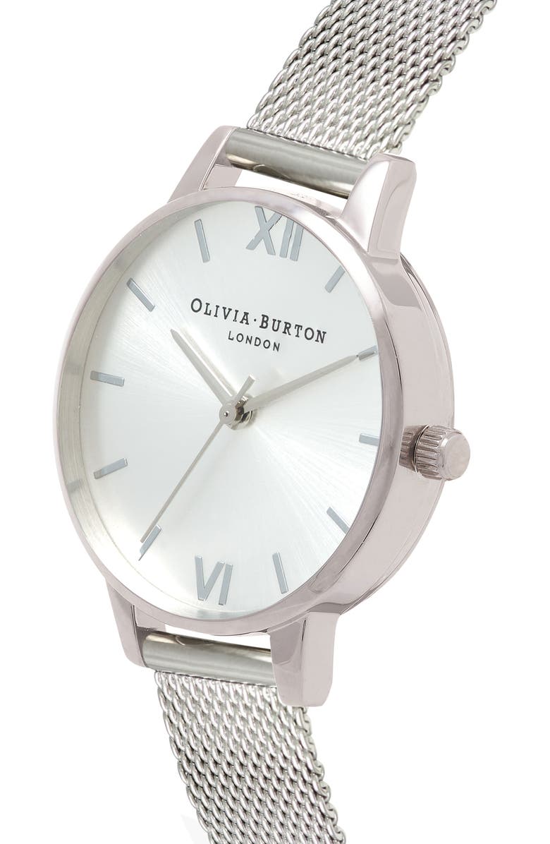 Olivia Burton Sunray Mesh Strap Watch, 30mm, Alternate, color, 