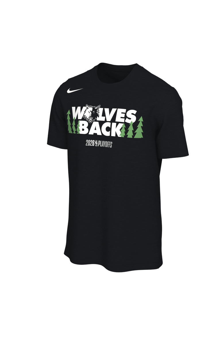 Nike Unisex Nike Black Minnesota Timberwolves 2026 NBA Playoffs Mantra T-Shirt, Alternate, color, 