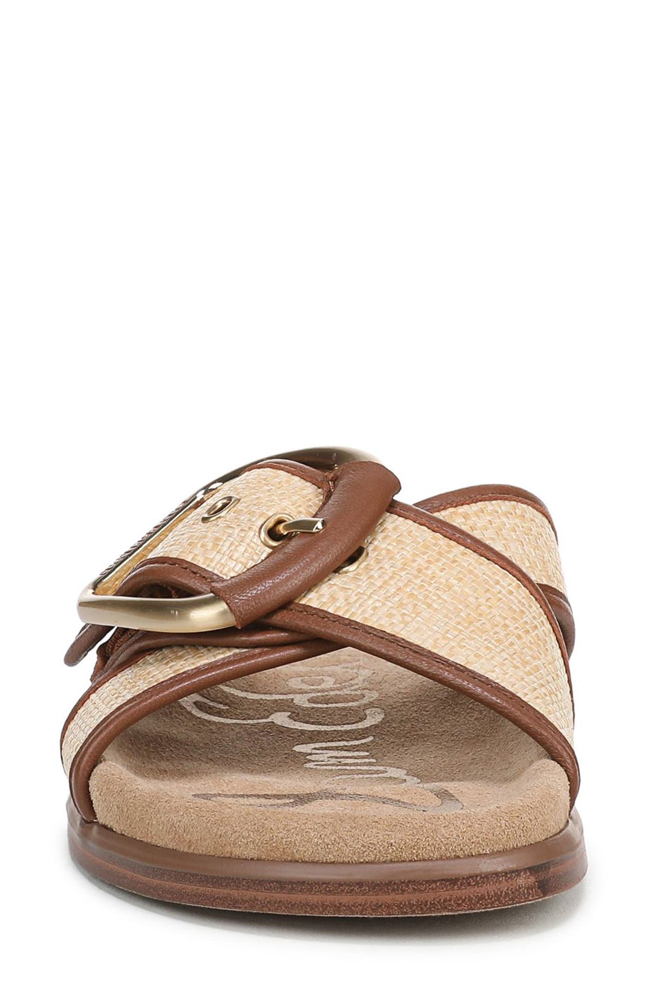 Sam Edelman Darla Slide Sandal, Alternate, color, Bleached Beechwood/ Cognac
