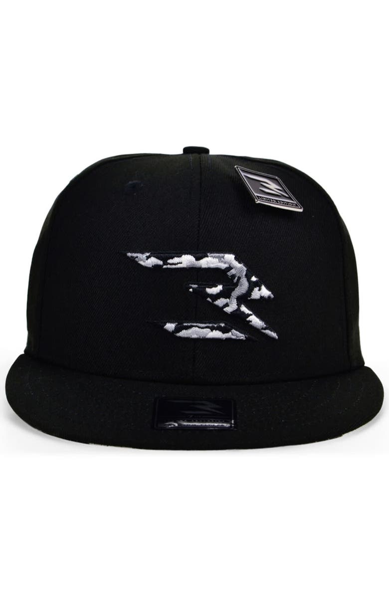 3BRAND BY RUSSELL WILSON Men's 3BRAND by Russell Wilson Black/Camo Fashion Fitted Hat, Alternate, color, Black