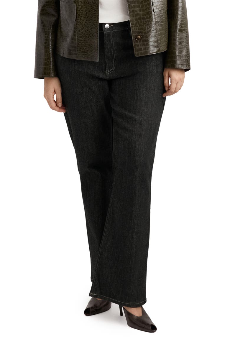 Mid Rise Flare Jeans, Main, color, BLACK
