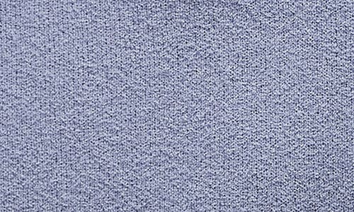 Topman Bouclé Polo In Mid Blue