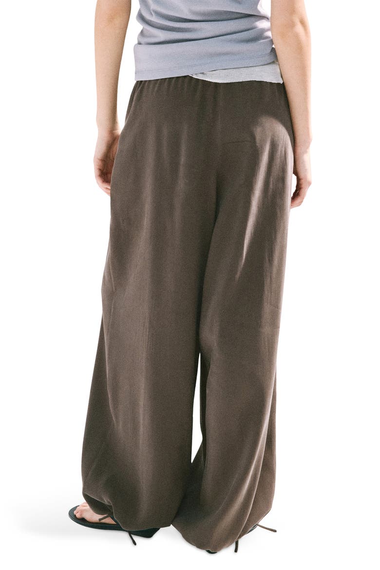 Elastic Waist Baggy Wide Leg Pants, Alternate, color, CHOCOLATE