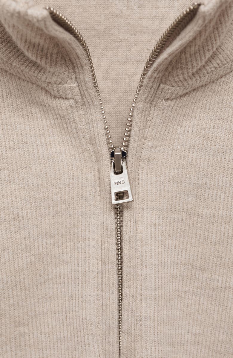 MANGO Knit Cotton Blend Sweatshirt, Alternate, color, Sand