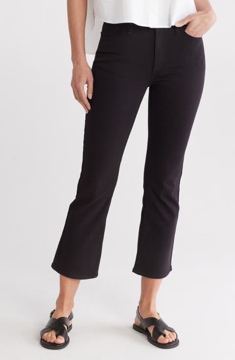 Piper Crop Bootcut Jeans (Black)