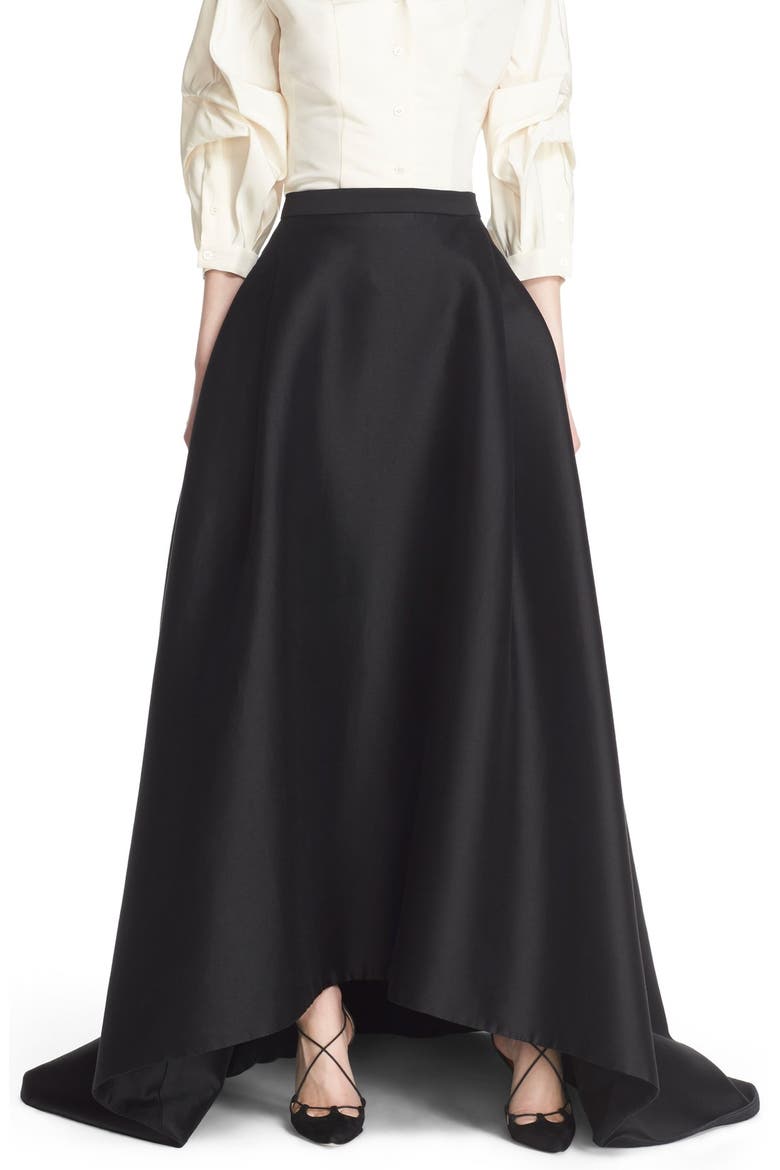 Full Length Evening Skirt, Main, color, BLACK