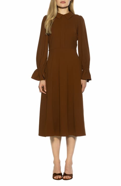 brown wedding guest dress with sleeves Mac Duggal 67007 Women's Formal Evening & - Black The skirt with its sheer overlay gracefully flows and finishes at the tea Womens Dresses Wedding Guest Dresses