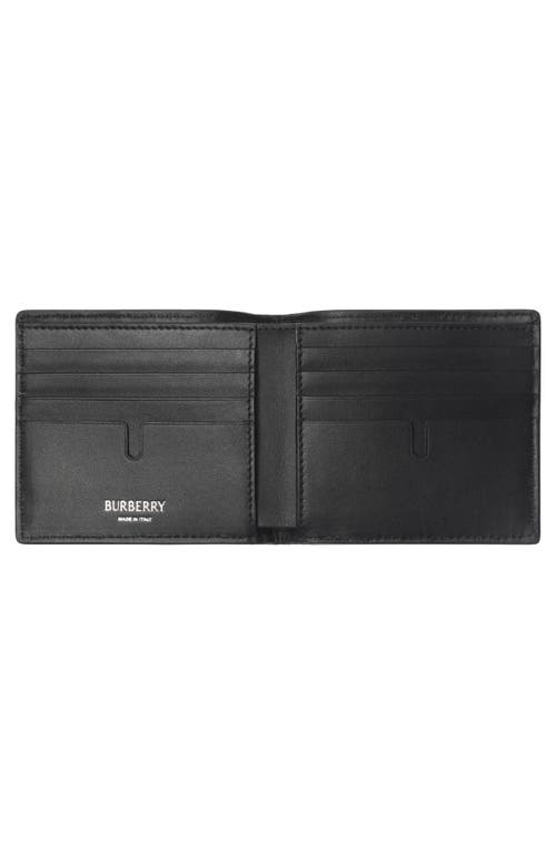 Burberry Check Colorblock Leather Bifold Wallet In Brown