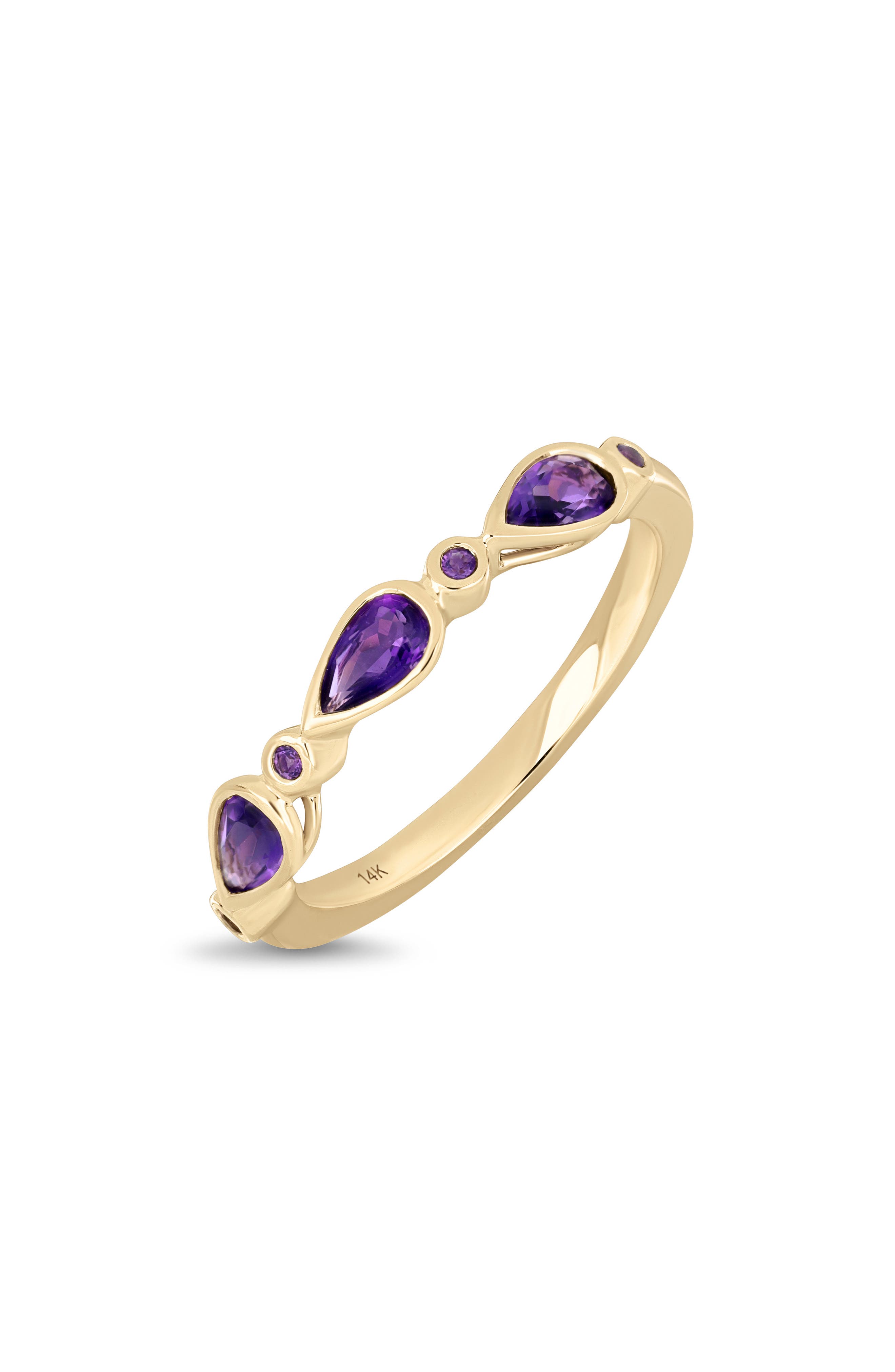 14K YELLOW GOLD/AMETHYST