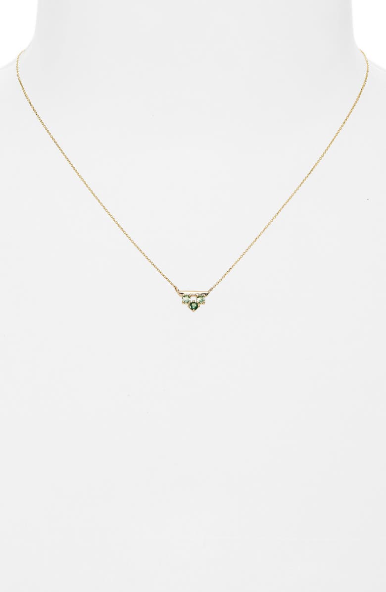 Bony Levy 14K Gold Green Garnet Pendant Necklace, Alternate, color,