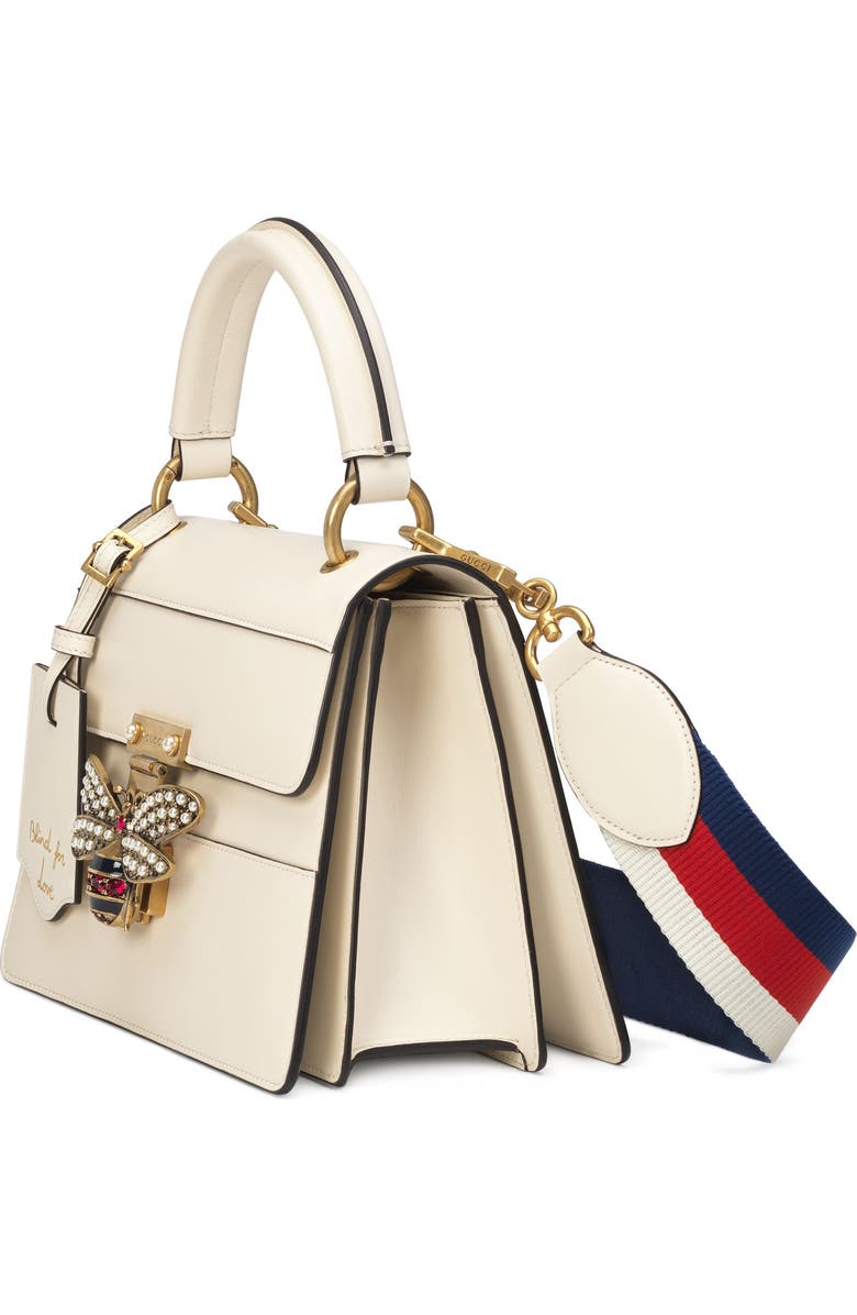 Gucci Queen Margaret Top Handle Leather Satchel, Alternate, color,