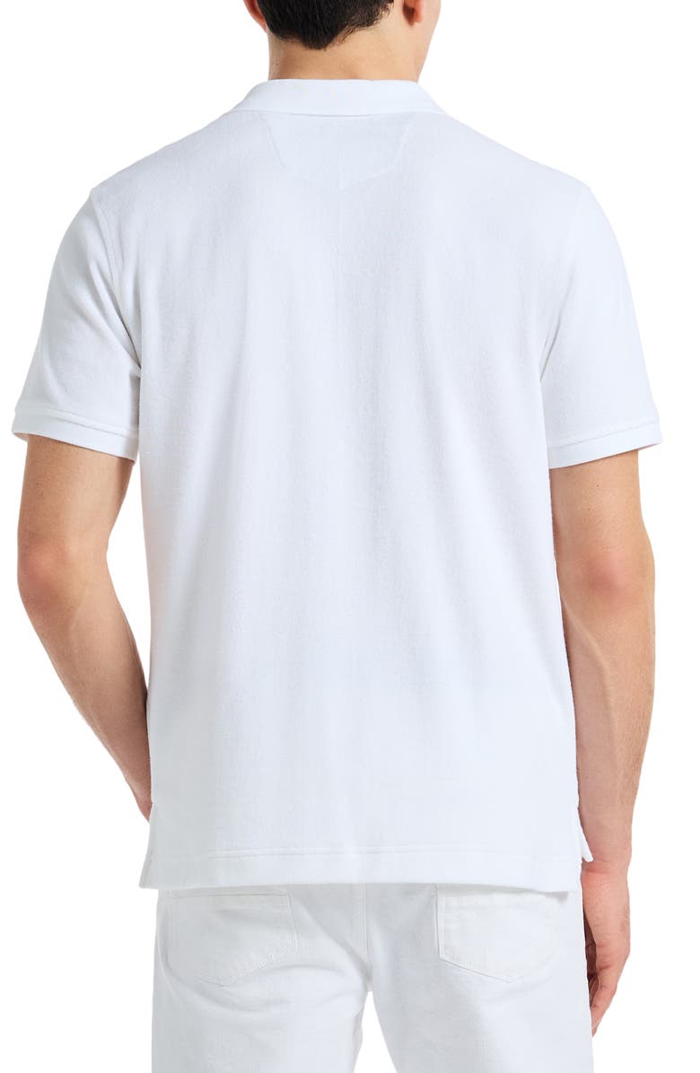 Robert Graham Pelman Cotton Terry Johnny Collar Polo, Alternate, color, White