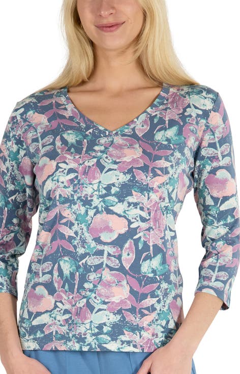 3/4 Sleeve V-Neck R&R Tee