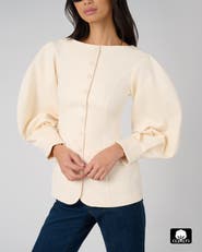 WeWoreWhat Cocoon Sleeve Peplum Blazer