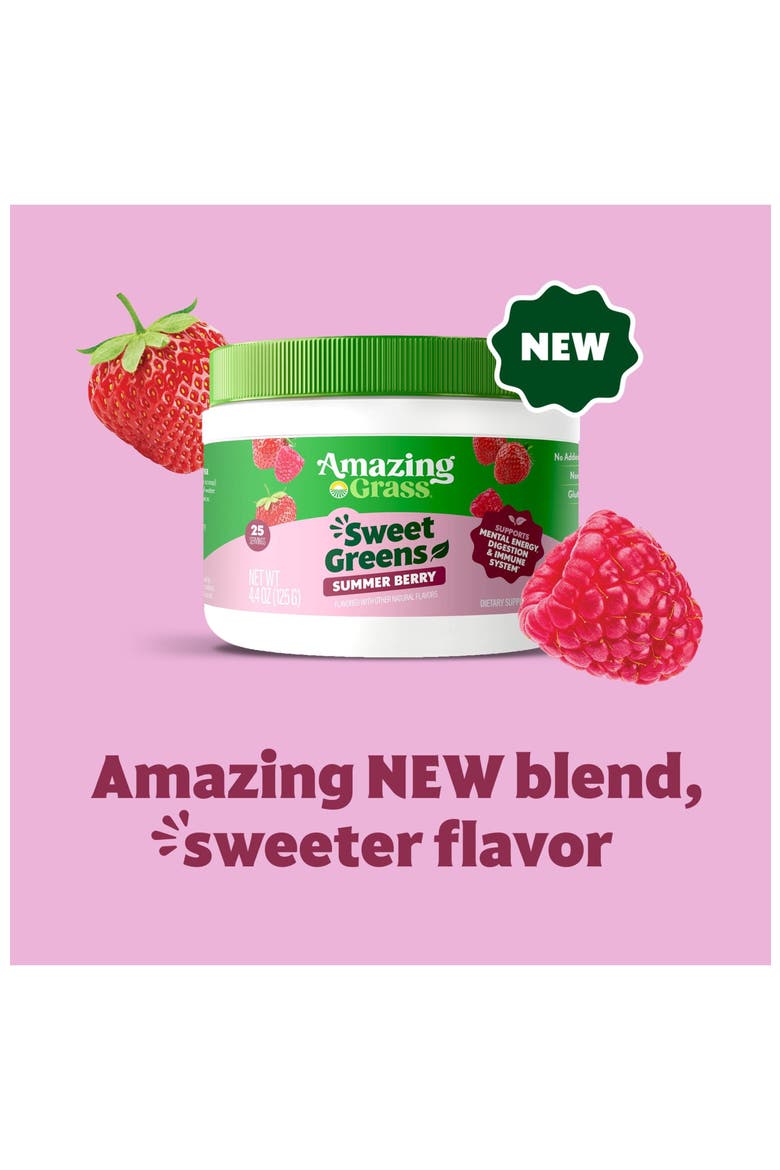 Sweet Greens Superfood Powder Summer Berry 25 Servings, Alternate, color, None