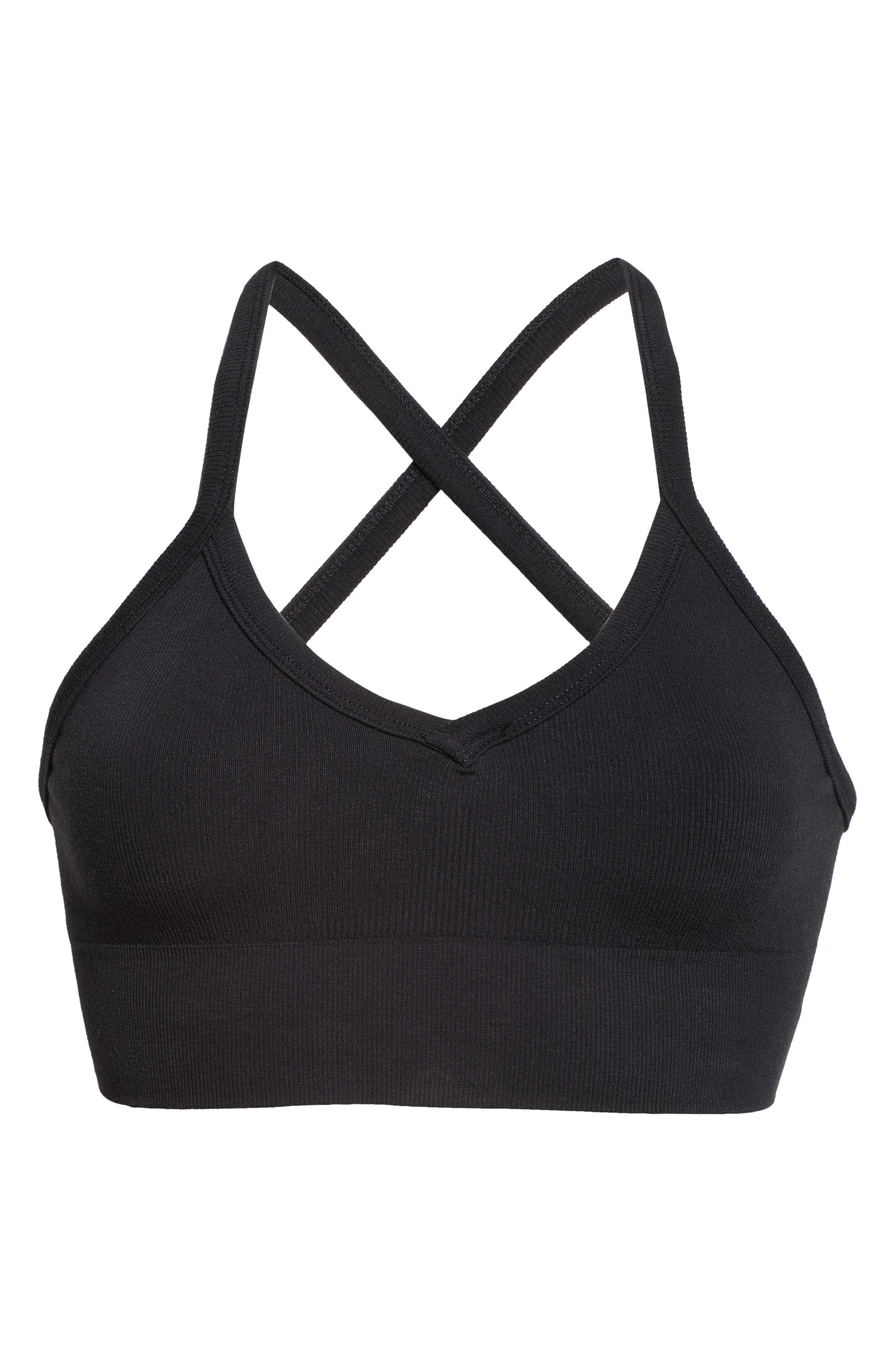 Alo Seamless Rib Low Back Sports Bra (Women) | Nordstrom
