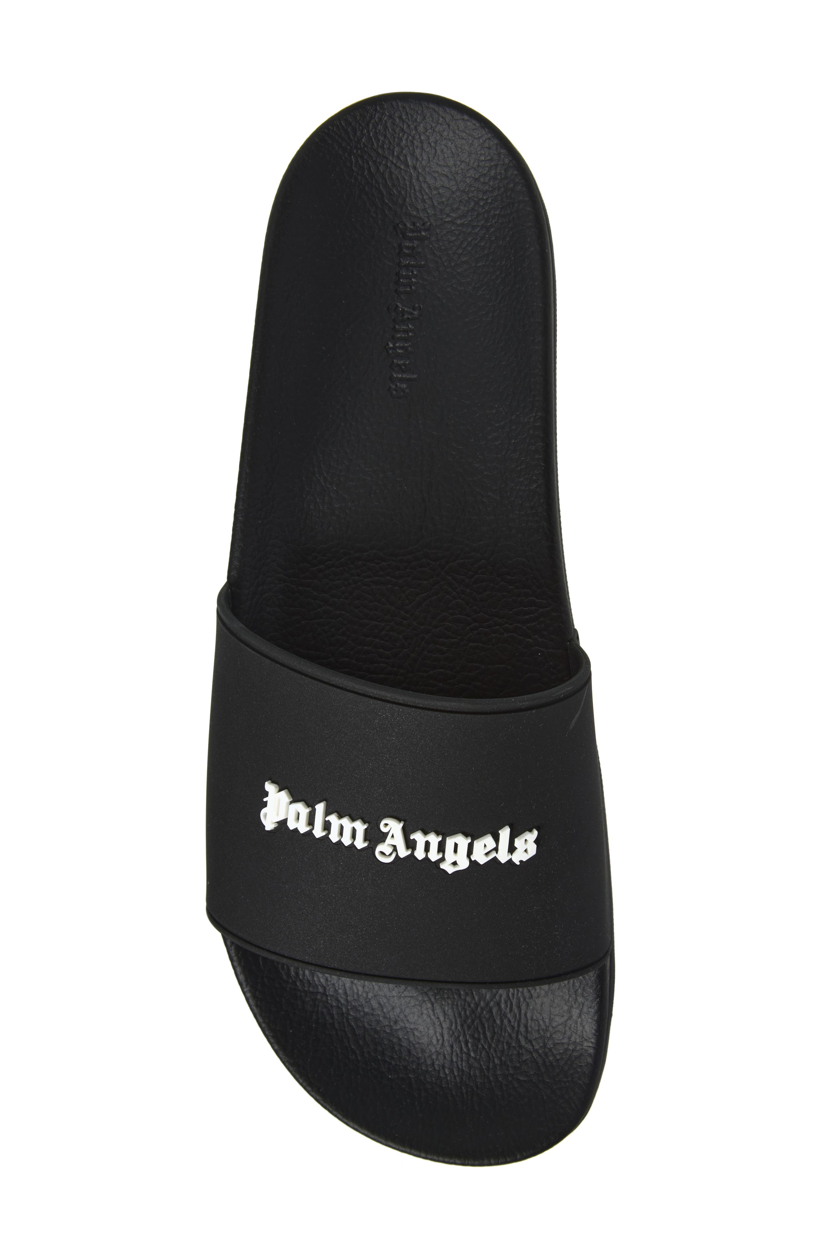 Logo Pool Slide Sandal, Alternate, color, BLACK/WHITE