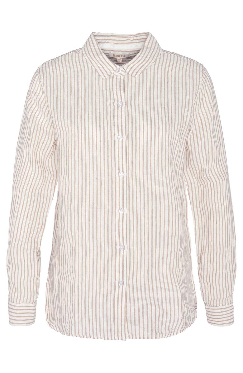 Barbour Marine Stripe Linen Shirt, Alternate, color, 