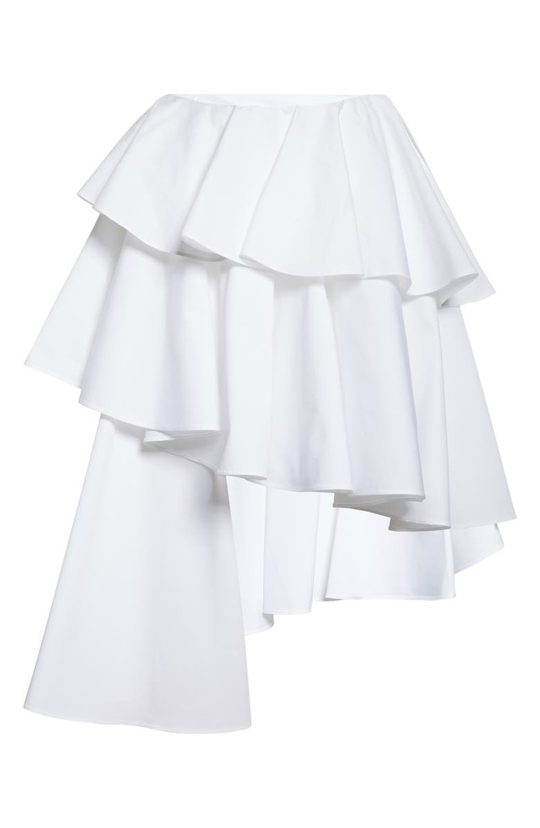 Alaïa Cotton Spiral Skirt, Alternate, color, Blanc