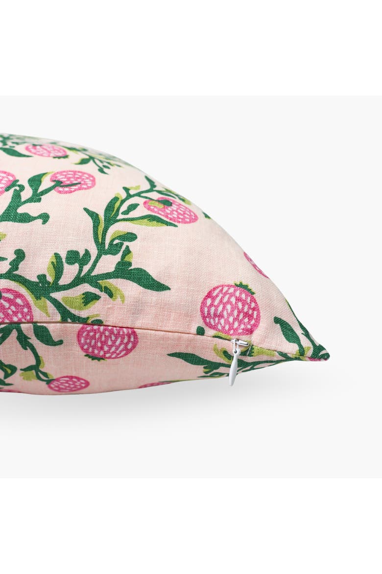 Rasa - Pure Linen Throw Pillow Cover, Alternate, color, Pastel Pink