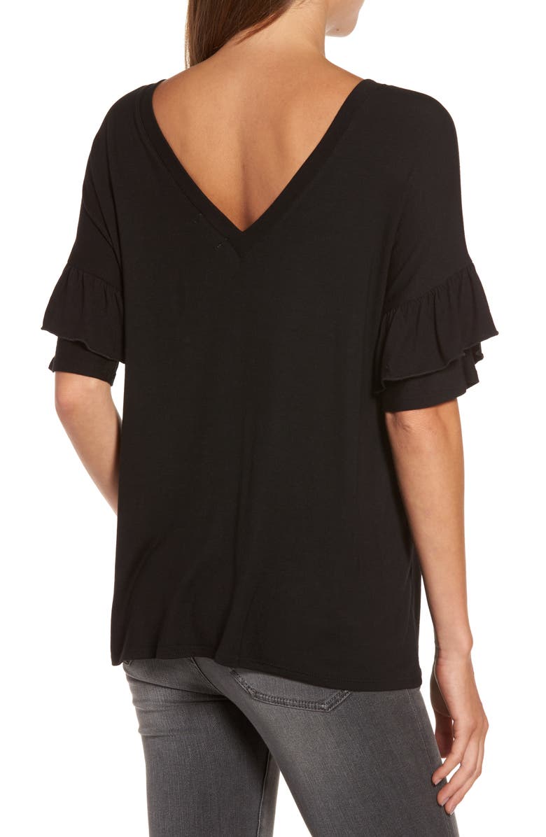 Chelsea28 Ruffle Sleeve Tee, Alternate, color, 