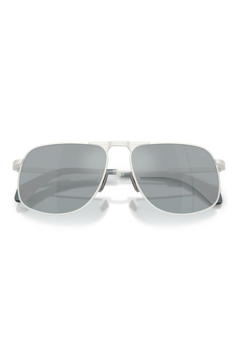 Vitessa 58mm Pilot Sunglasses, Alternate, color, SILVER / MIRROR BLUE