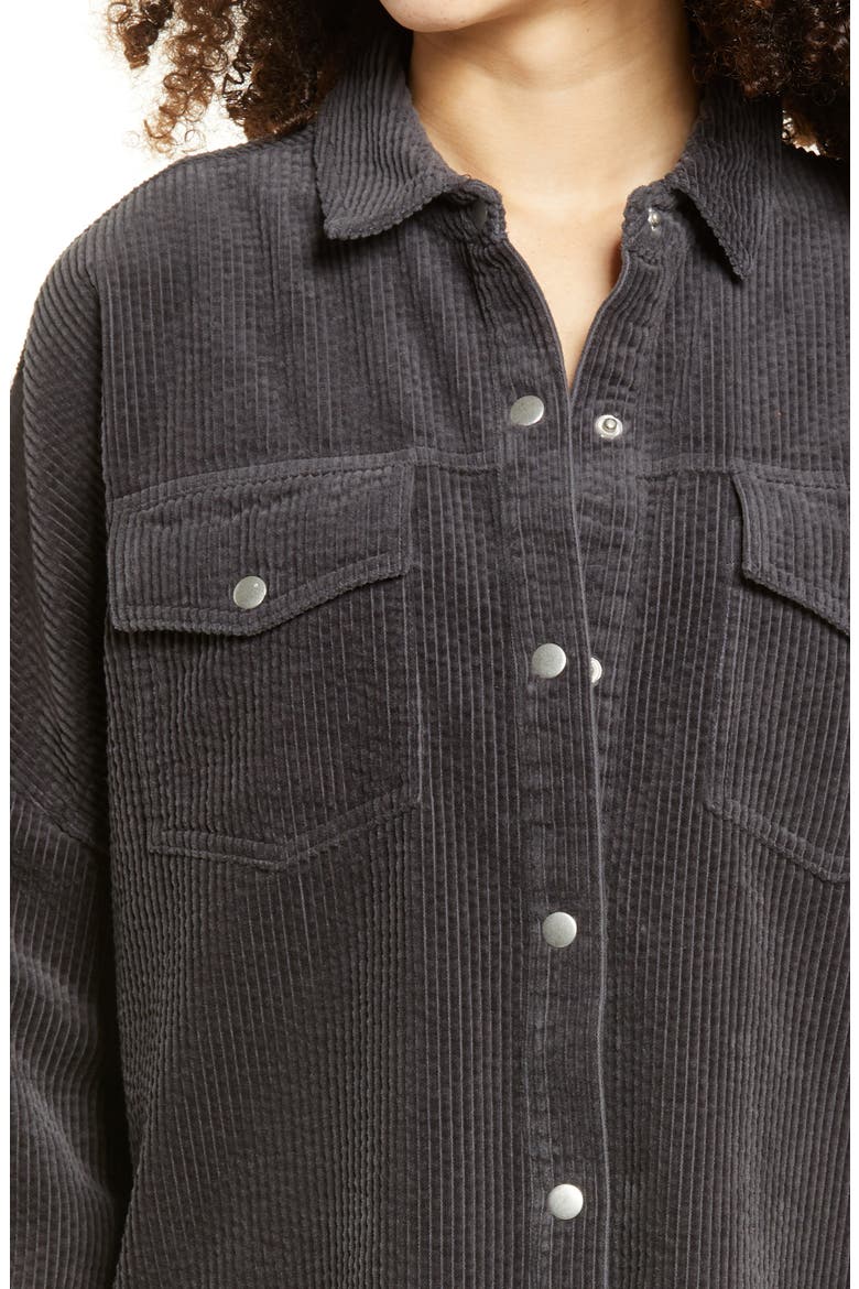 Corduroy Shirt Jacket, Alternate, color, GREY
