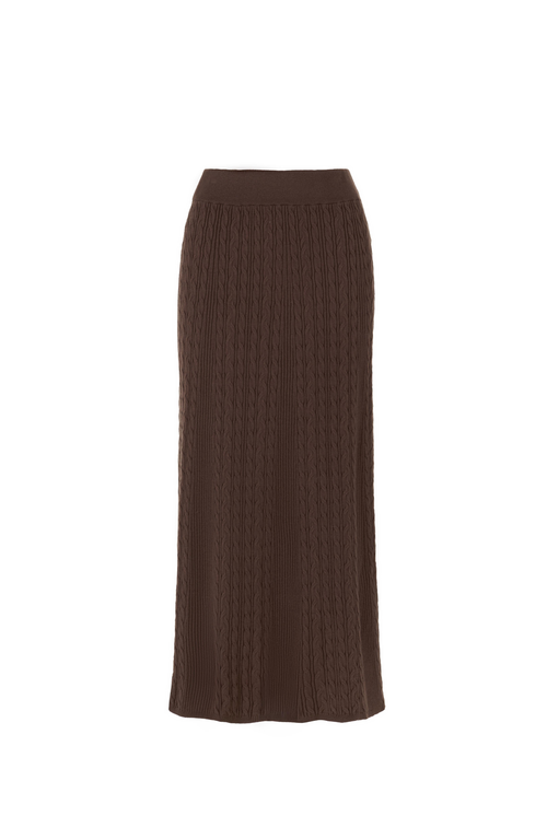 By Tess Collection Fanny Skirt In Brown