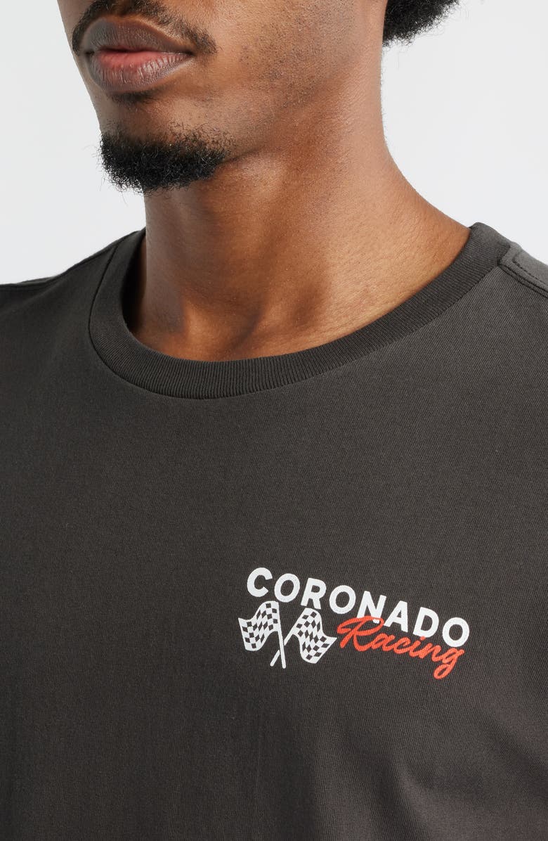 The Forecast Agency Coronado Racing Cotton Graphic T-Shirt, Alternate, color, Pirate Black