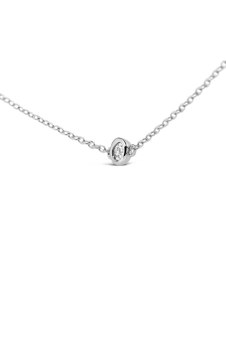 Haus of Brilliance 14K White Gold 1/2 Cttw Bezel Set Diamond Station Necklace, Alternate, color, White Gold