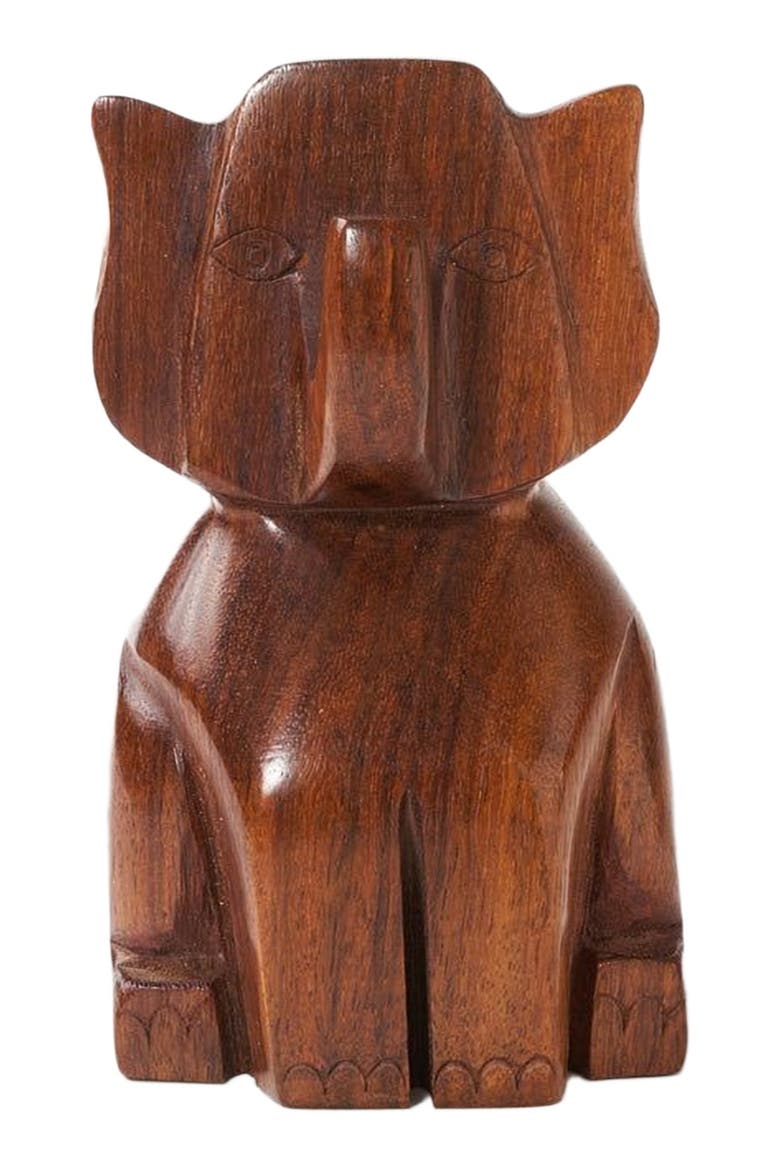 Trunk Up Elephant Eyeglass Holder Stand, Alternate, color, Brown