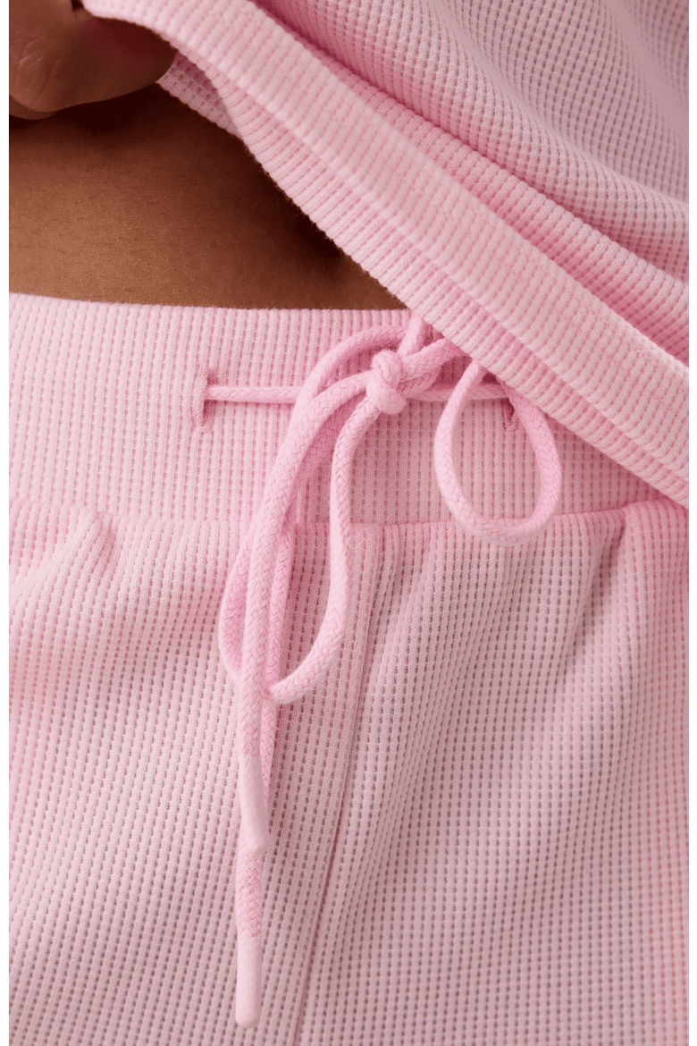 Waffle Maternity & Nursing Lounge Set, Alternate, color, Pale Pink