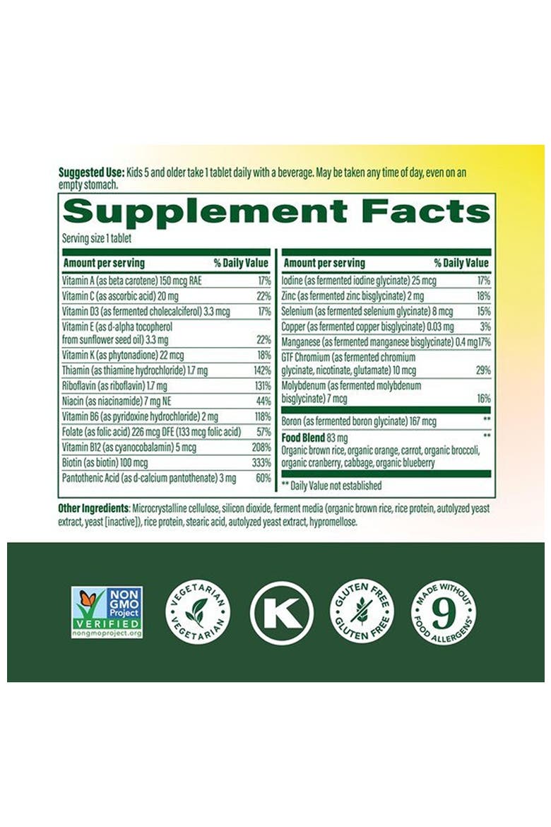 Kids One Daily Multivitamin with Zinc, Vitamin C, B & D3, Vegetarian, Non GMO, 30 Mini Tablets, Alternate, color, None