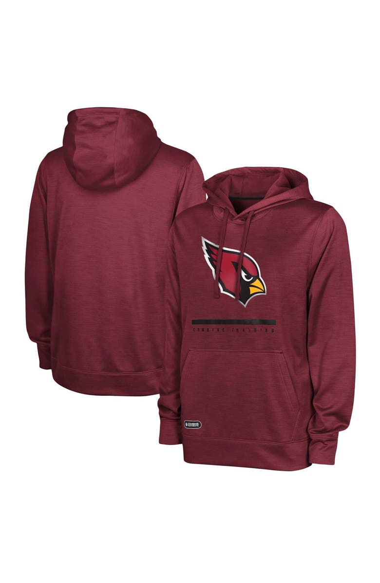 Outerstuff Men's Cardinal Arizona Cardinals Speed Drill Streak Pullover Hoodie, Alternate, color, Cardinal