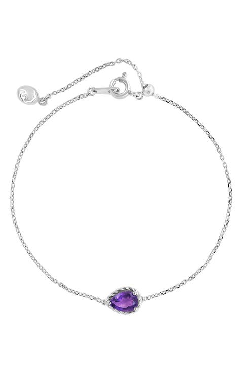 Sterling Silver Semiprecious Stone Bracelet