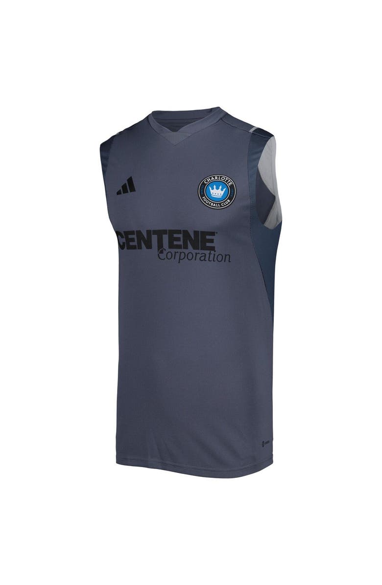 adidas Men's adidas Gray Charlotte FC 2023 On-Field Sleeveless Training Jersey, Alternate, color, Gray
