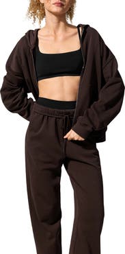Lilysilk SILKERRY Oversized Seamflow Verge Full-Length Front Zip Hoodie