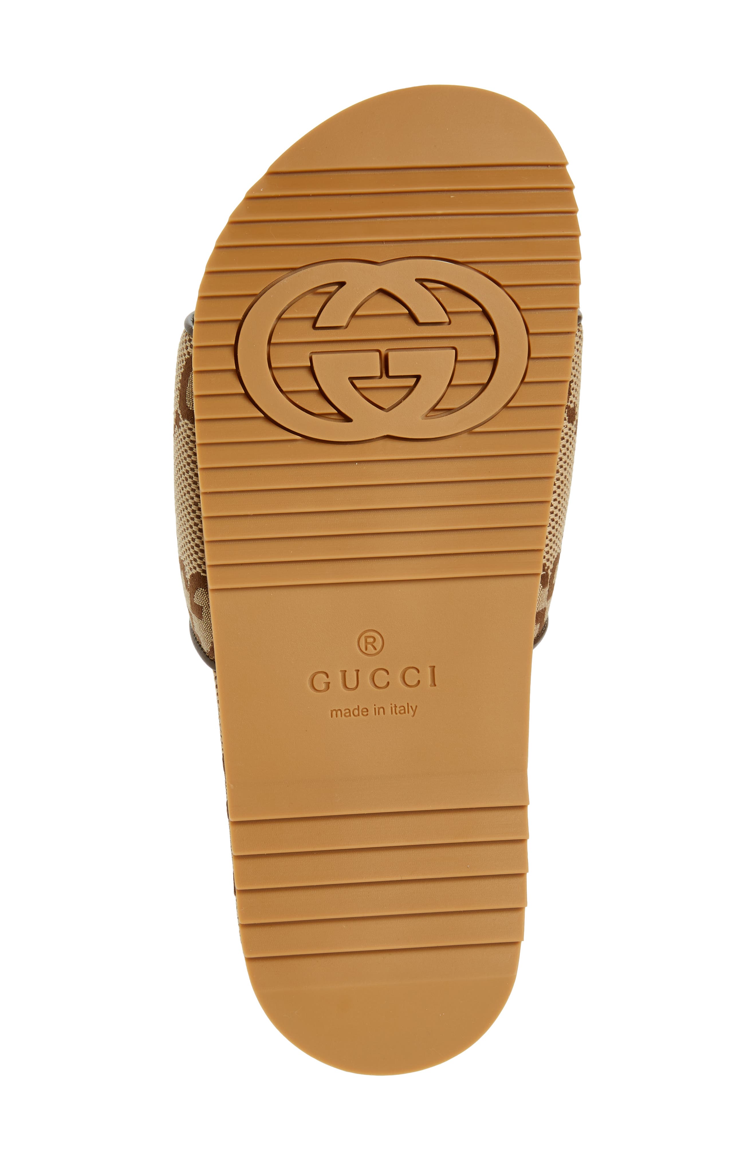 Maxi GG Supreme Canvas Slide Sandal, Alternate, color, CAMEL EBONY