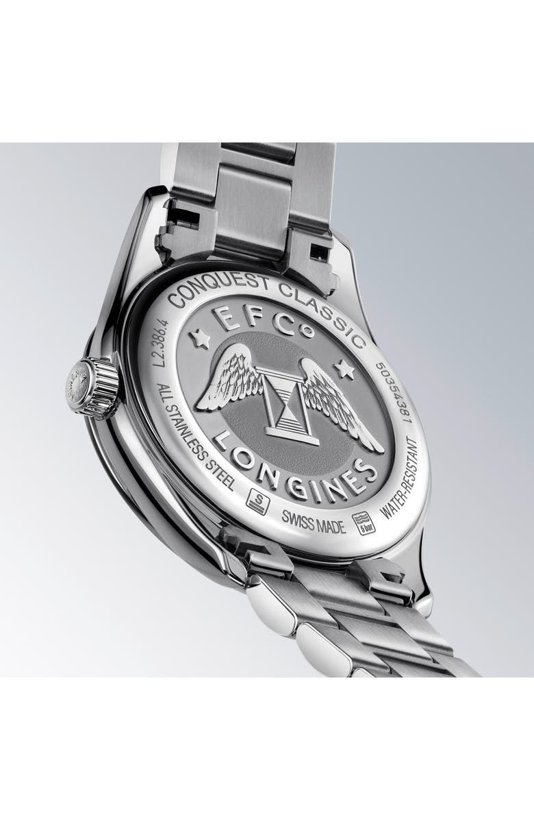 Longines Conquest Classic Diamond Bracelet Watch, 34mm, Alternate, color, 