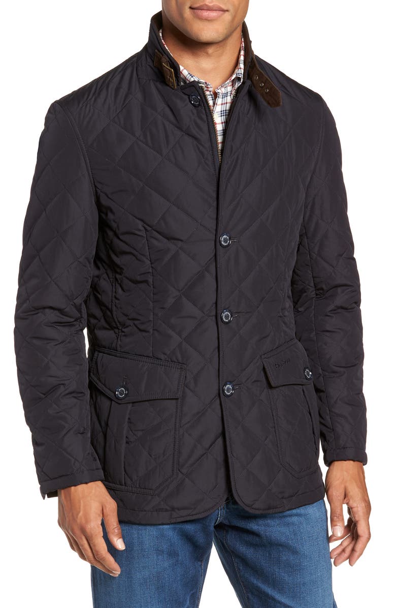 Barbour Lutz Quilted Jacket, Alternate, color, Navy