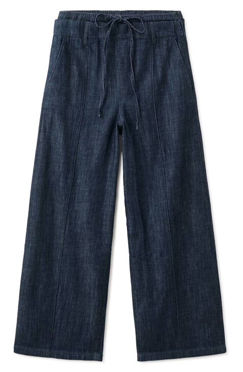 Wide Leg Denim Pants