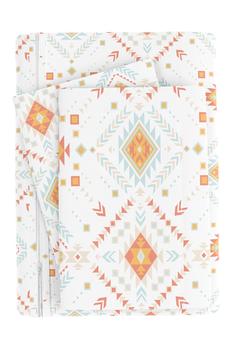 Premium Ultra Soft Geometric Dreams 3-Piece Duvet Cover Set, Alternate, color, CORAL