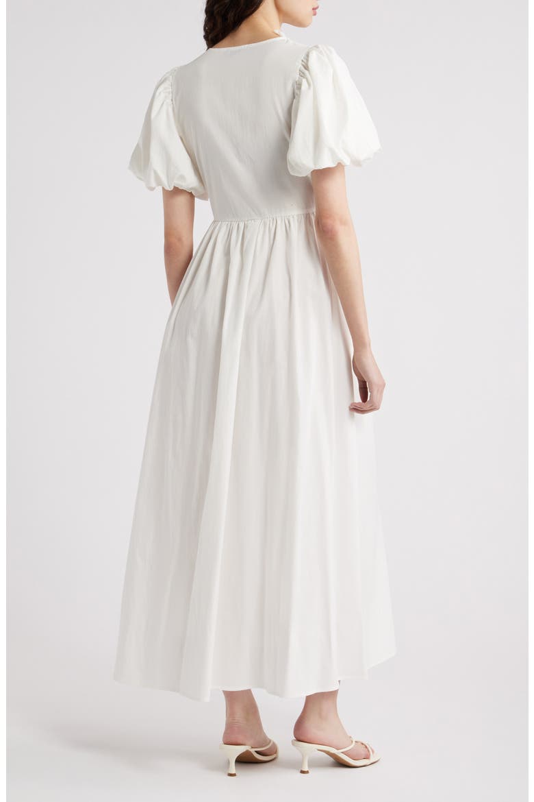 Embrace Ruffle Puff Sleeve Maxi Dress, Alternate, color, IVORY