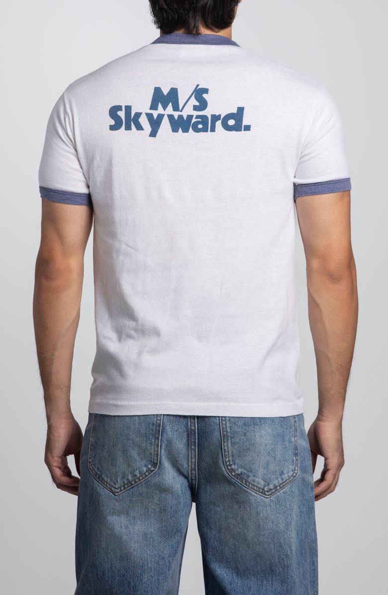 Elwood Vintage Dive In Ringer Tee, Alternate, color, White/ Navy