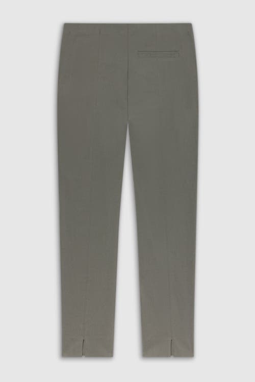 Franne Golde All Season Slim Stretch Ankle Pant With Back Slit