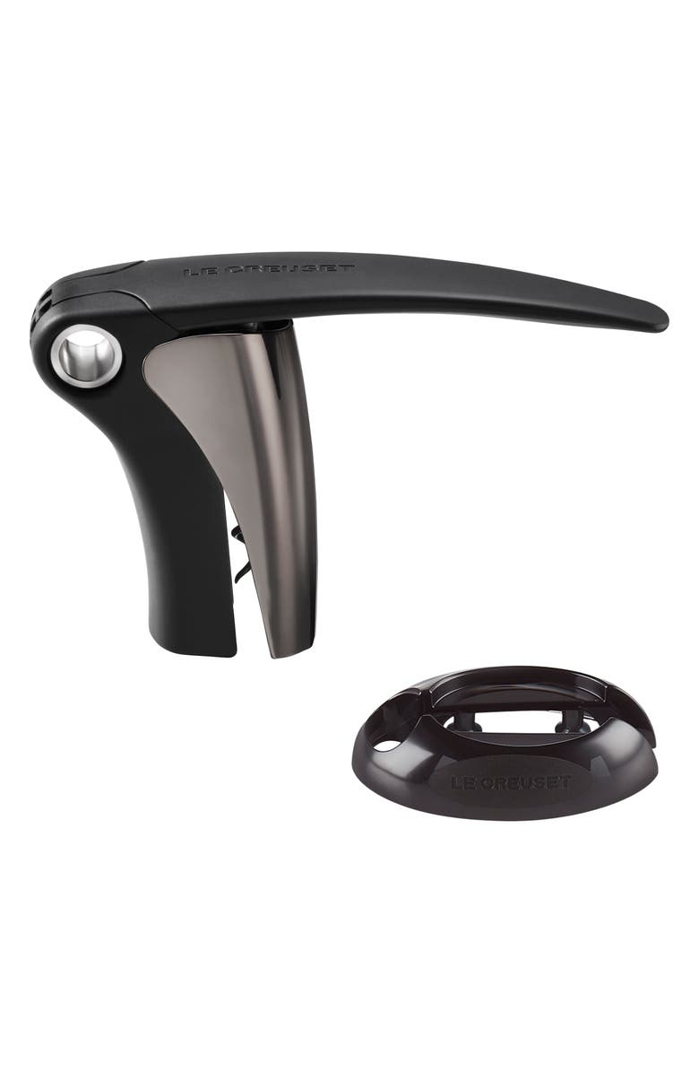 Le Creuset Compact Lever Wine Tool Set, Main, color, Black Nickel