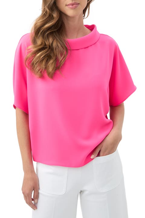 Honeysuckle Short Sleeve Drapey Top