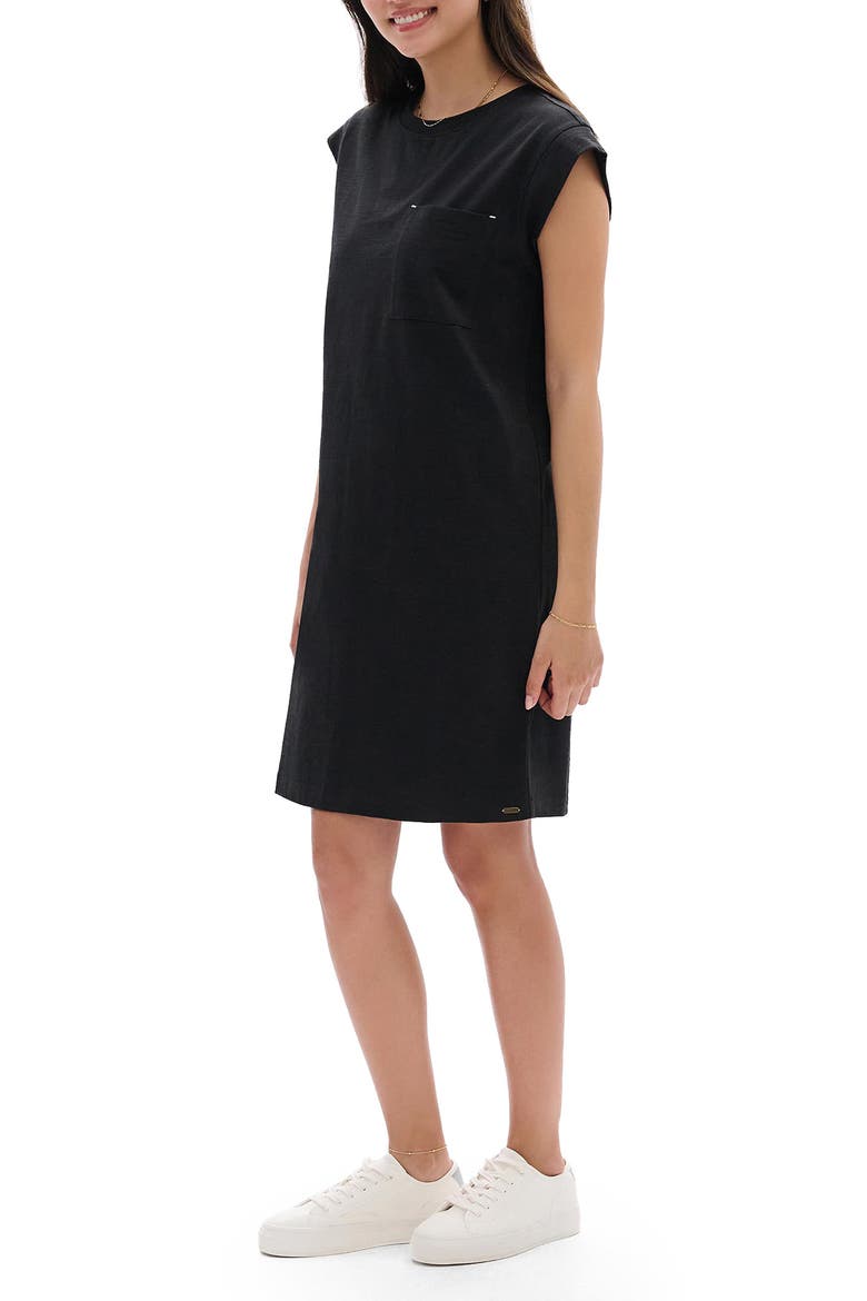 Pocket T-Shirt Dress, Alternate, color, CAVIAR